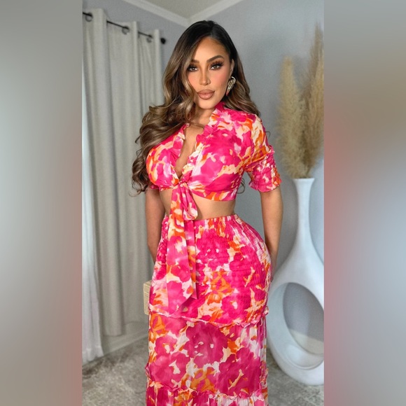 Tropical paradise Skirt Set size M 
New - Picture 6 of 7